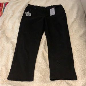 NWT Gloria Vanderbilt Amanda 14 Short Black Jeans